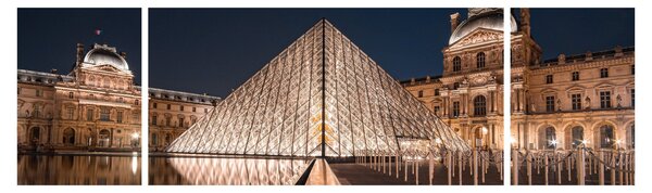 Obraz - Louvre v noci (170x50 cm)