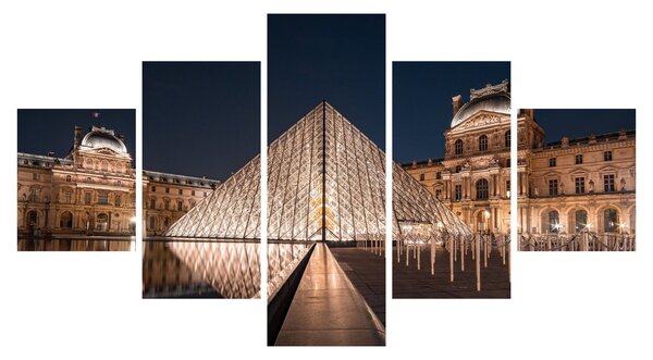 Obraz - Louvre v noci (125x70 cm)