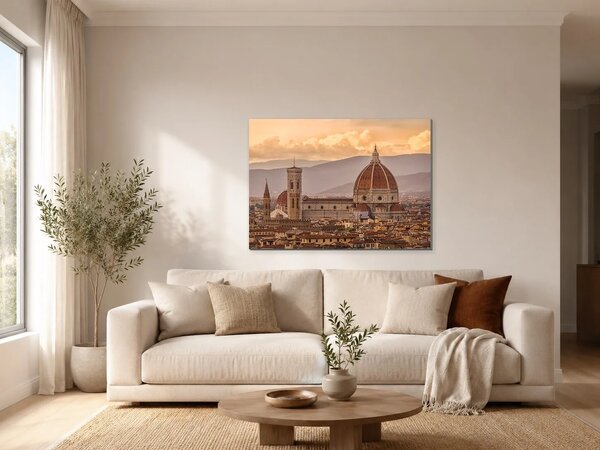 Florencie s katedrálou Santa Maria del Fiore – Jednodílný obraz, 70 × 50 cm