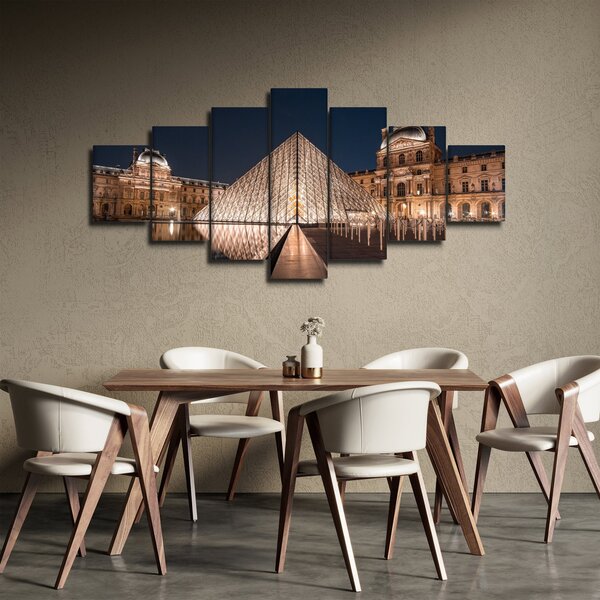 Obraz - Louvre v noci (210x100 cm)