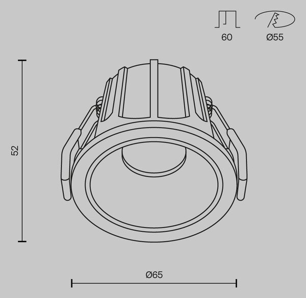Vestavné svítidlo Alfa LED 2700K 1x10W 36d DL043-01-10W2.7K-RD-W-DE - MAYTONI