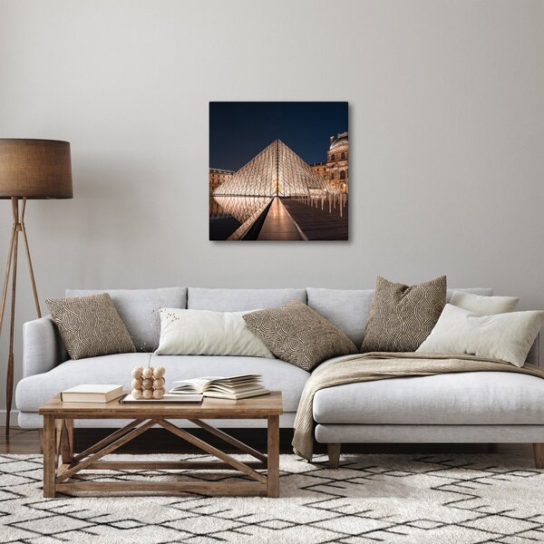 Obraz - Louvre v noci (30x30 cm)