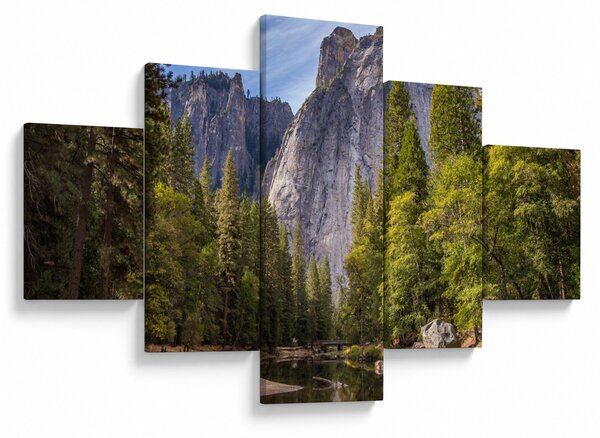 Obraz - Pod Yosemite skálou (125x70 cm)