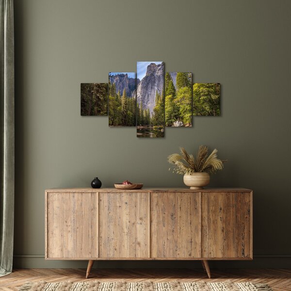 Obraz - Pod Yosemite skálou (125x70 cm)