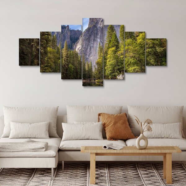 Obraz - Pod Yosemite skálou (210x100 cm)