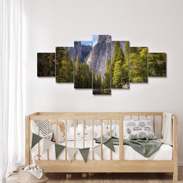 Obraz - Pod Yosemite skálou (210x100 cm)
