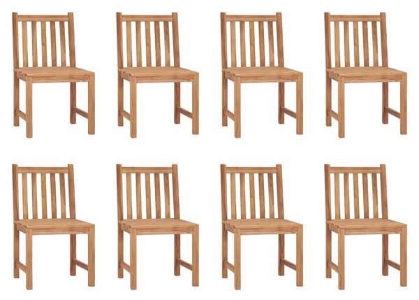 Zahradní židle s poduškami 8 ks masivní teak