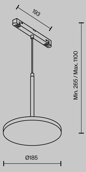 Maytoni Závěsné LED svítidlo PLATO 15W do systému EXILITY, ø 18,5 cm, 3000K
