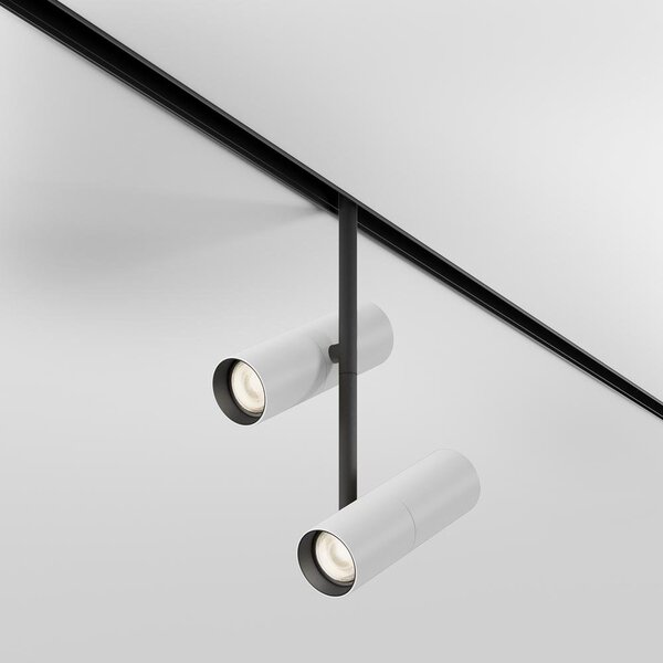 M TR005-2-2X12W3K-BW Svítidlo pro kolejnicový systém Elti Duo 3000K 24W teplá bílá 1563lm černá/bílá hliník Exility - MAYTONI