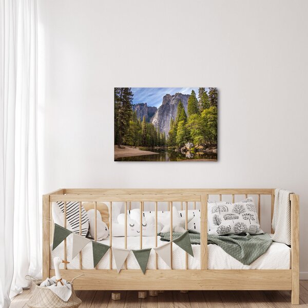 Obraz - Pod Yosemite skálou (70x50 cm)