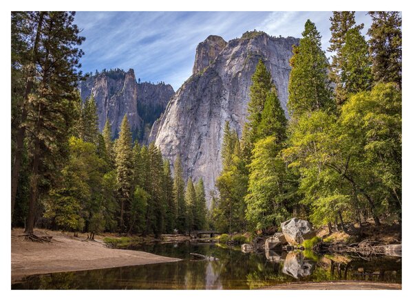 Obraz - Pod Yosemite skálou (70x50 cm)