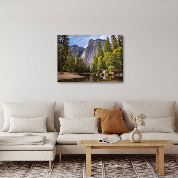 Obraz - Pod Yosemite skálou (70x50 cm)