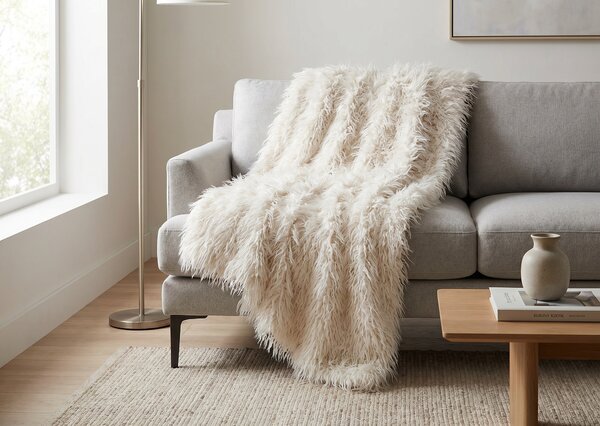 Skinnwille Home Collection Kožešinový pléd Fay 120x180 cm, péřová textura