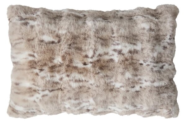 Skinnwille Home Collection Kožešinový polštář Nika 60x40 cm, sněžný leopard