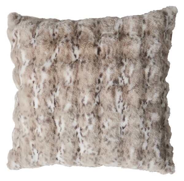 Skinnwille Home Collection Kožešinový polštář Nika 65x65 cm, sněžný leopard