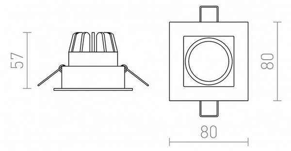 RED R10404 TECH I pevná bílá 230V/350mA LED 5.4W 3000K - RED - DESIGN RENDL