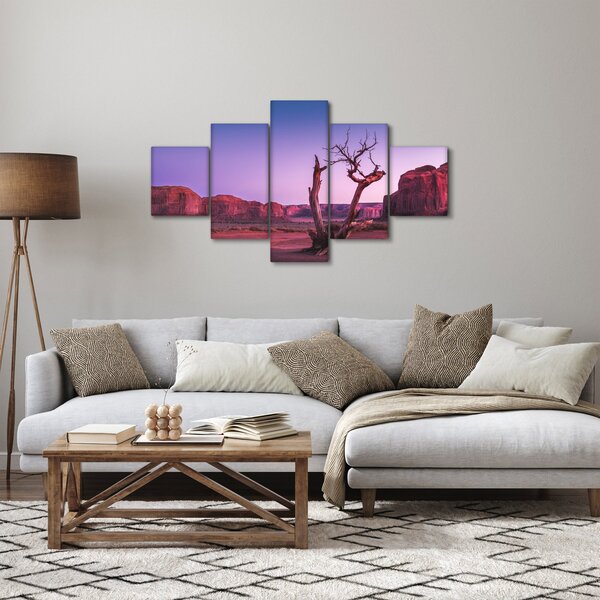 Obraz stromu u červených skal (125x70 cm)