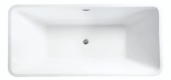 Besco Akrylátová volně stojící vana Evita Glam G 160x80 Barva: Bílá/grafit, Rozměry (cm): 160x80, Typ a barva výpustě: Click-Clack s přepadem, bílá