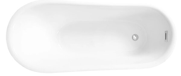 Besco Akrylátová volně stojící vana Calima BW Matt 170x74 Barva: Bílá/černá, Rozměry (cm): 170x74, Typ a barva výpustě: Click-Clack s přepadem, chrom