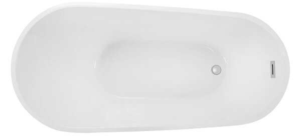 Besco Akrylátová volně stojící vana Melody BW 150x80 (170x80) Barva: Bílá/černá, Rozměry (cm): 150x80, Typ a barva výpustě: Click-Clack s přepadem, bílá