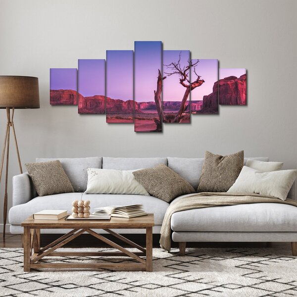 Obraz stromu u červených skal (210x100 cm)