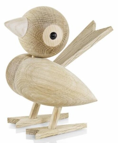 Lucie Kaas Dřevěný ptáček Sparrow Oak - 18 cm LK109