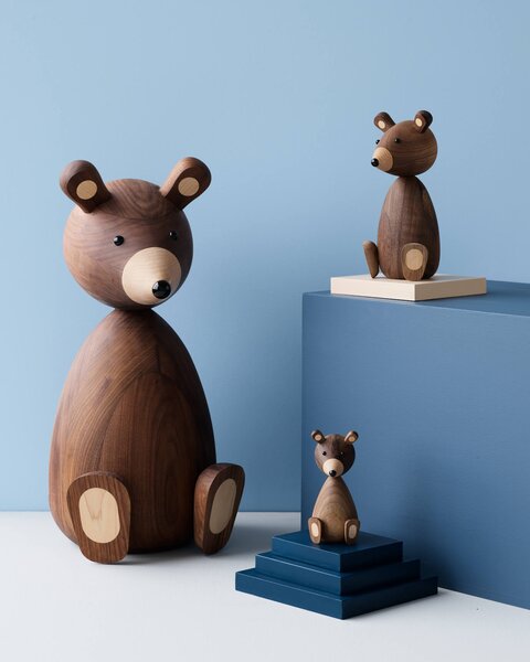 Lucie Kaas Dřevěný medvídek Baby Bear - 11 cm LK116