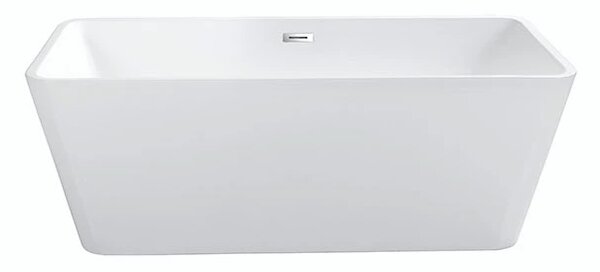 Besco Akrylátová volně stojící vana Evita 160x80 Barva: Bílá, Rozměry (cm): 160x80, Typ a barva výpustě: Click-Clack s přepadem, černá