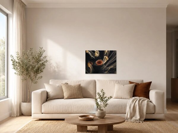Medúzy ve tmě – Jednodílný obraz, 60 × 40 cm