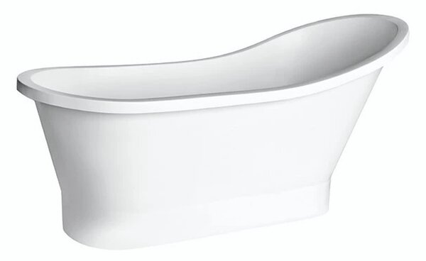 Besco Volně stojící vana z litého mramoru Gloria 150x67 (160x67,5) Barva: Bílá, Rozměry (cm): 160x67,5, Typ a barva výpustě: Click-Clack standard, chrom