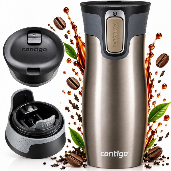 Contigo Termohrnek West Loop 470 ml latte lesk
