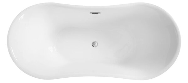 Besco Akrylátová volně stojící vana Amber BW Matt 170x80 Barva: Bílá/černá, Rozměry (cm): 170x80, Typ a barva výpustě: Click-Clack s přepadem, bílá
