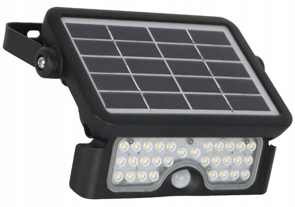 Kobi solární LED reflektor s pohybovým senzorem černý MHC 5W 4000K IP65