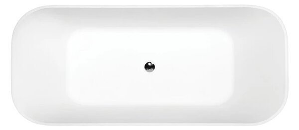 Besco Volně stojící vana z litého mramoru Assos 160x70 Barva: Bílá, Rozměry (cm): 160x70, Typ a barva výpustě: Click-Clack standard, chrom