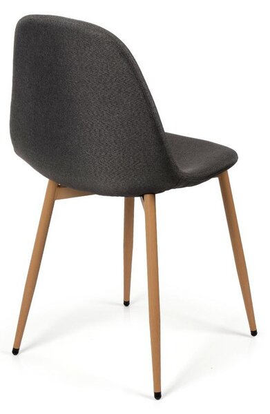 Jídelní set 4x židle + stůl 120 cm AVENBERG NATURAL šedá