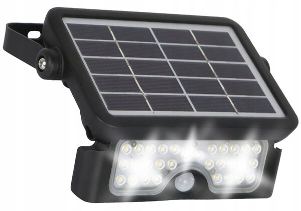 Kobi solární LED reflektor s pohybovým senzorem černý MHC 5W 4000K IP65