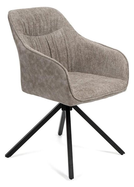 Jídelní set 4x židle + stůl 200 cm AVENBERG NATURAL SWIVEL GREY
