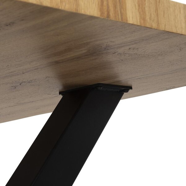 Jídelní set 4x židle + stůl 140 cm AVENBERG LIVE EDGE