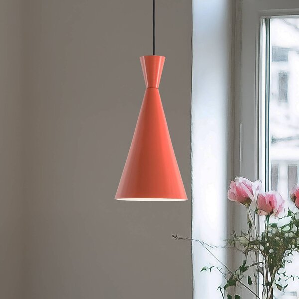 Opviq Závěsné světlo Tom, oranžové, kov, Ø 19 cm, E27, stmívatelný, Žlutá / oranžová, Obývací pokoj / jídelna, kov, Young lifestyle