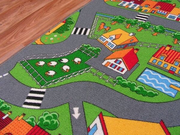 Kobercový ráj Dětský kusový koberec LITTLE VILLAGE Uličky Rozměr: 100x200 cm