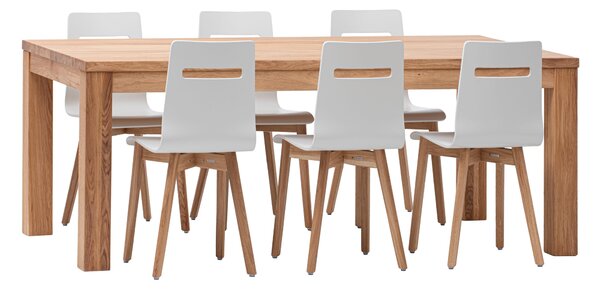 Kuchyňský stůl Dublin z dubu (deska 2,2 cm) - 1200x800x22mm