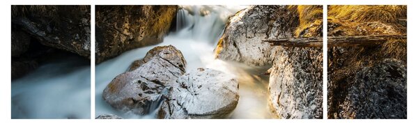 Obraz - Lesní potok (170x50 cm)