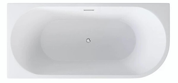 Besco Akrylátová volně stojící rohová vana Zoya Glam G 150x75 (170x80) bílá/grafit Rozměry (cm): 170x80, Typ a barva výpustě: Click-Clack s přepadem, bílá, Orientace: Pravá