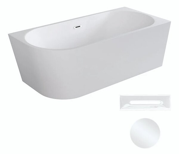 Besco Akrylátová volně stojící rohová vana Zoya 150x75 (170x80) bílá Rozměry (cm): 170x80, Typ a barva výpustě: Click-Clack s přepadem, chrom, Orientace: Pravá