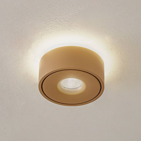 Arcchio LED stropní svítidlo Rotari, hnědá, nahoru a dolů, stmívatelný, Hnědá / rez, Chodba, Hliník, Moderní