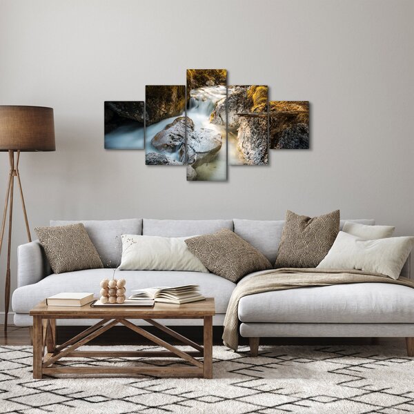 Obraz - Lesní potok (125x70 cm)
