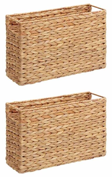 Koše na časopisy 2 pcs Přírodní 39 x 14 x 25 cm Vodní hyacint