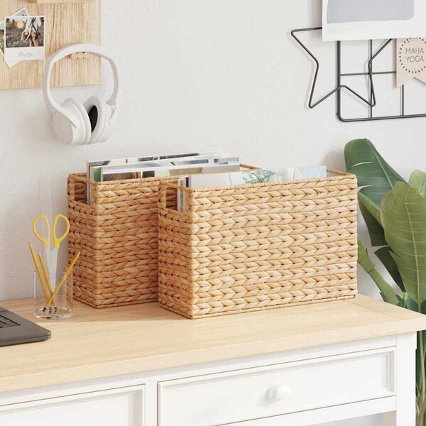 Koše na časopisy 2 pcs Přírodní 39 x 14 x 25 cm Vodní hyacint