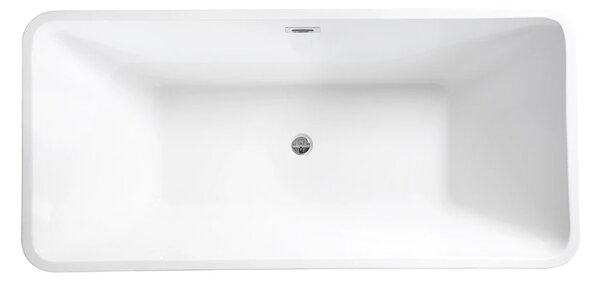 Besco Akrylátová volně stojící vana Evita BW 160x80 Barva: Bílá/černá, Rozměry (cm): 160x80, Typ a barva výpustě: Click-Clack s přepadem, chrom