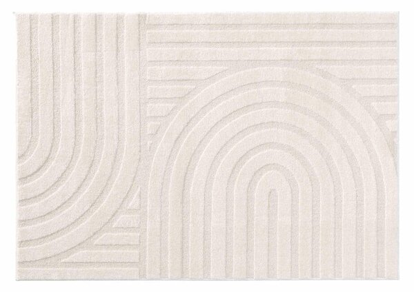 Obdélníkový koberec se vzorem oblouku přírodní 60x110 cm